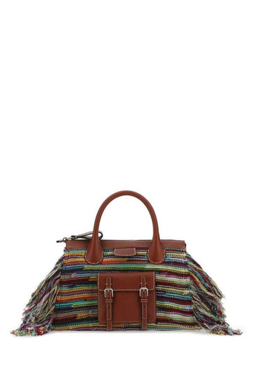 Chloe Woman Multicolor Leather And Cashmere Medium Edith Handbag