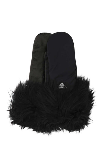 PRADA Sophisticated Nylon and Nappa Leather Gloves for Women