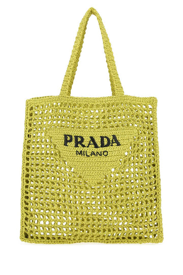 PRADA Raffia Mini Shopping Handbag - 36 cm x 38 cm