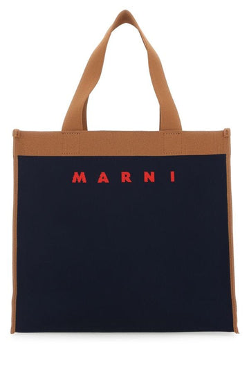 Marni Woman Two-Tone Fabric Medium Shopping Bag
