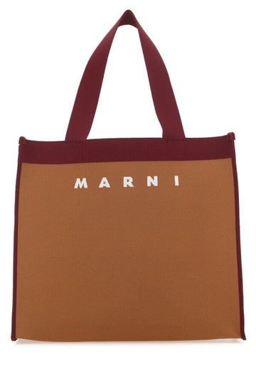 Marni Woman Two-Tone Fabric Medium Shopping Bag