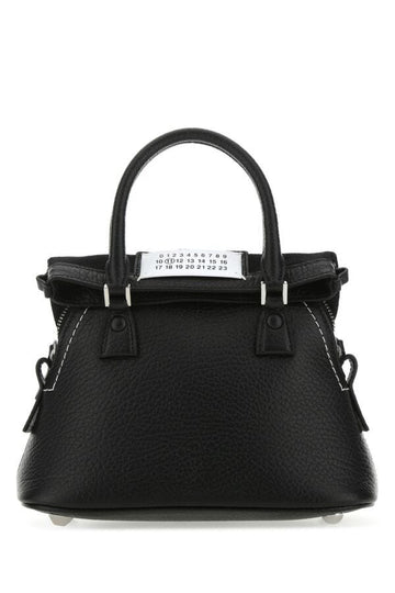 Maison Margiela Woman Black Leather Micro 5Ac Handbag