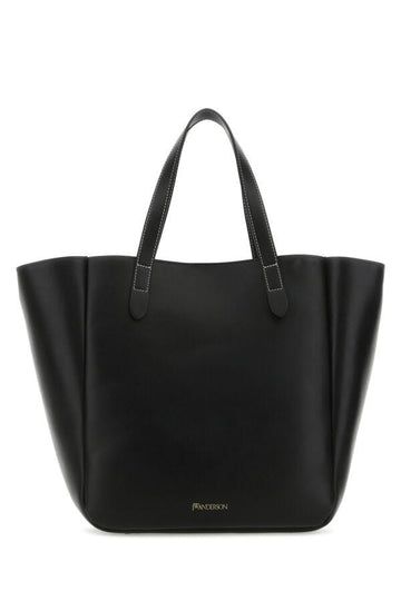 Jw Anderson Woman Black Leather Shopping Bag