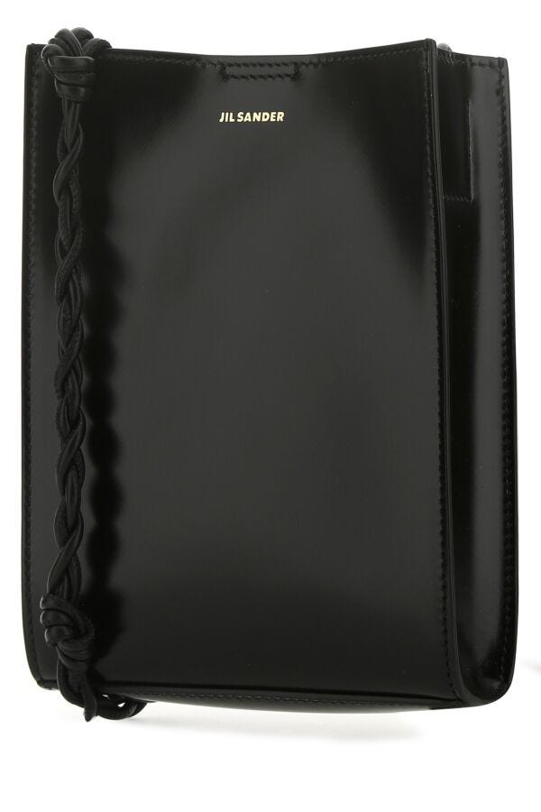 Jil Sander Woman Black Leather Small Tangle Shoulder Bag