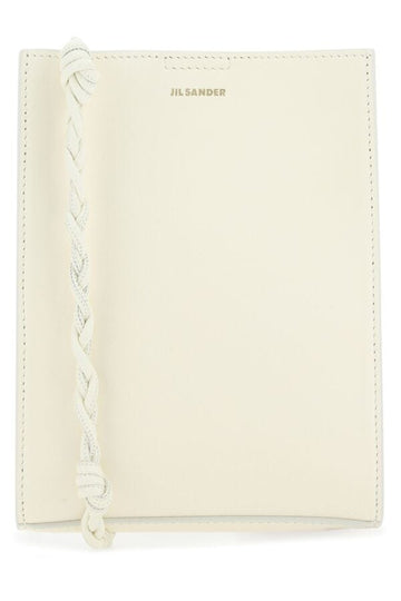 Jil Sander Woman Ivory Leather Small Tangle Shoulder Bag