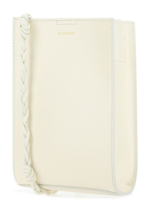 Jil Sander Woman Ivory Leather Small Tangle Shoulder Bag