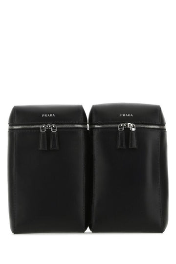 Prada Man Black Leather Backpack