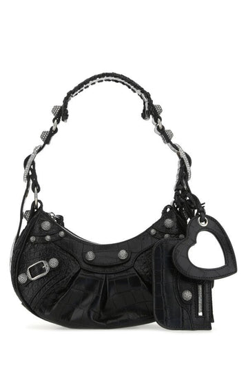 Balenciaga Woman Black Leather Le Cagole Xs Shoulder Bag