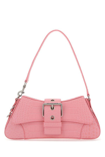 Balenciaga Woman Pink Leather Lindsay M Shoulder Bag