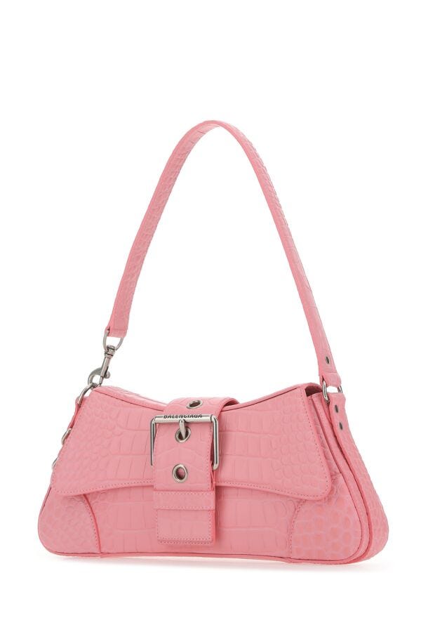 Balenciaga Woman Pink Leather Lindsay M Shoulder Bag