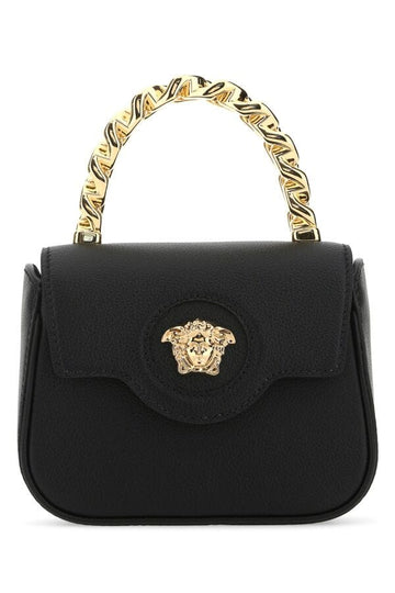Versace Woman Black Leather Mini La Medusa Handbag