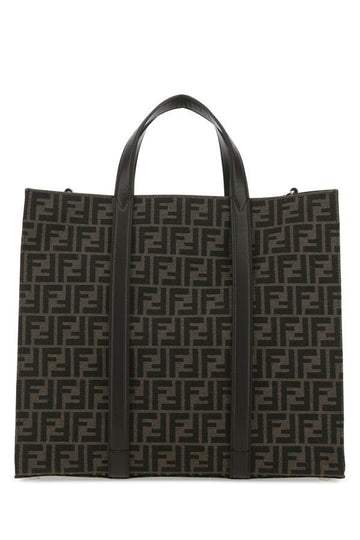 Fendi Man Embroidered Canvas Shopping Bag