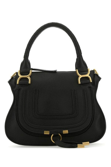 Chloe Woman Black Leather Small Marcie Handbag