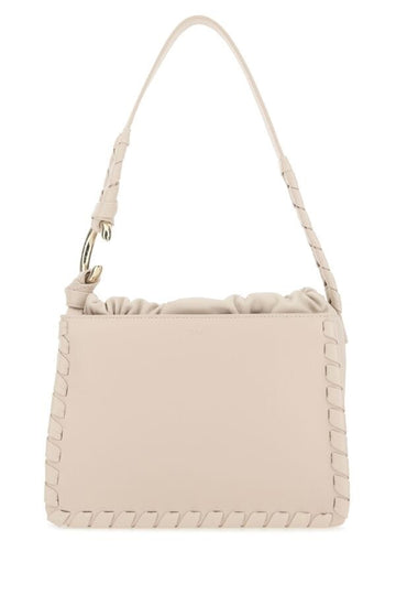 Chloe Woman Powder Pink Leather Mate Shoulder Bag