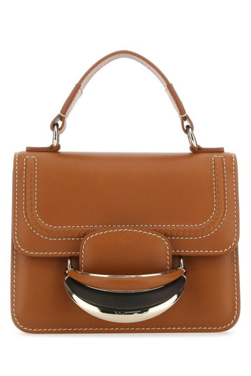 Chloe Woman Caramel Leather Small Kattie Handbag