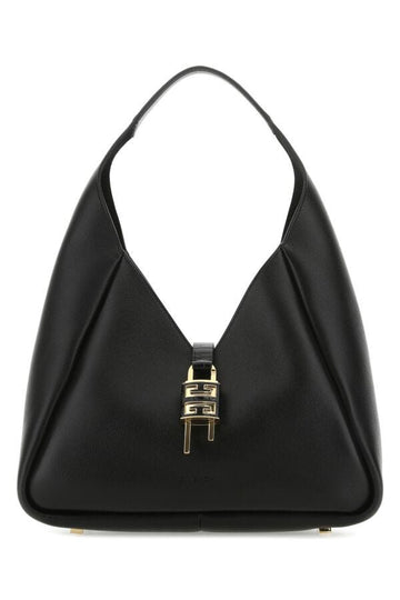 Givenchy Woman Black Leather Medium G-Hobo Handbag