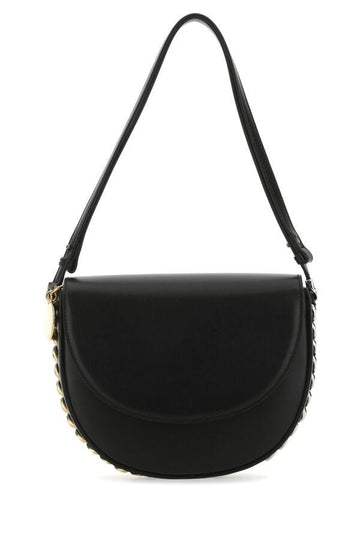 Stella Mccartney Woman Black Alter Mat Medium Frayme Shoulder Bag