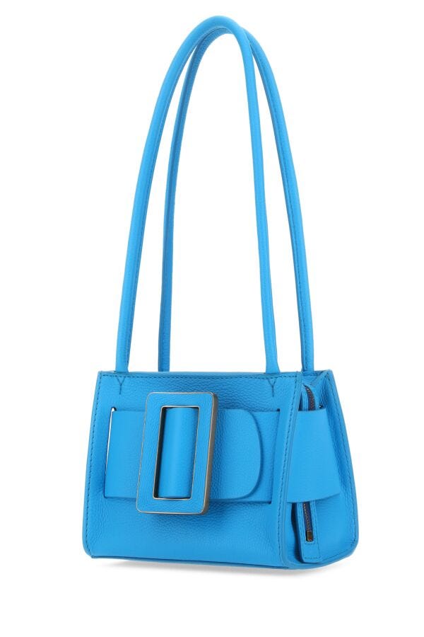 Boyy Woman Light Blue Leather Bobby 18 Soft Shoulder Bag