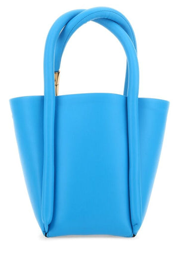 Boyy Woman Light Blue Leather Lotus 12 Handbag