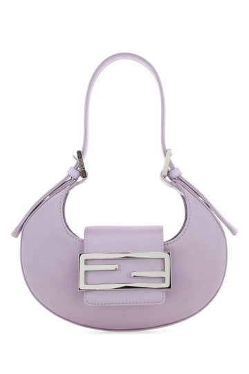 Fendi Woman Lilac Leather Mini Fendi Cookie Handbag
