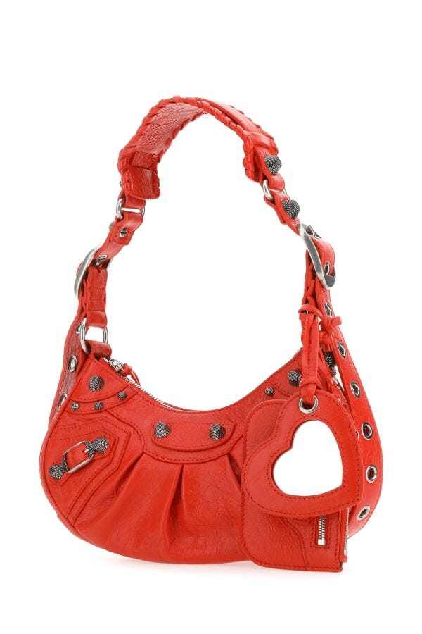 Balenciaga Woman Red Nappa Leather Le Cagole Xs Shoulder Bag
