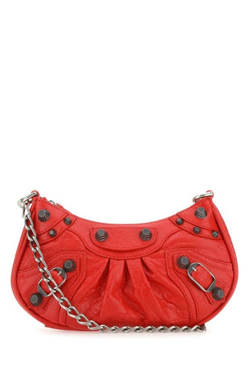 Balenciaga Woman Red Leather Le Cagole Mini Handbag