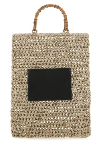 Jil Sander Woman Beige Rope Medium Shopping Bag