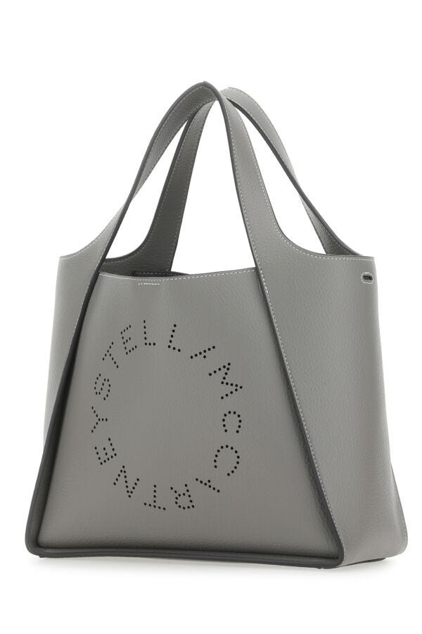 Stella Mccartney Woman Grey Alter Mat Stella Logo Shoulder Bag