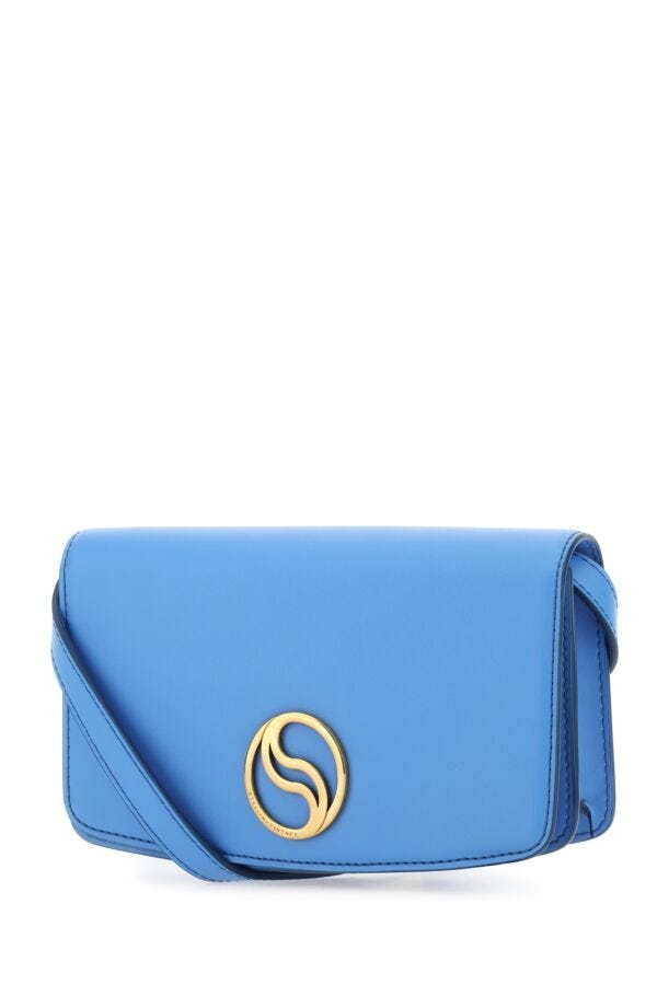 Stella Mccartney Woman Light Blue Alter Mat Mini S-Wave Clutch