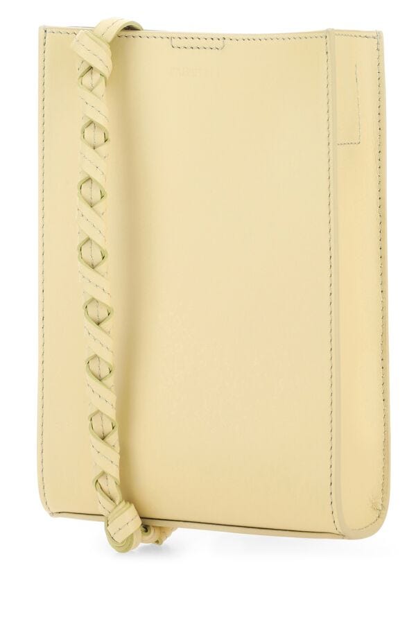 Jil Sander Man Pastel Yellow Leather Small Tangle Shoulder Bag