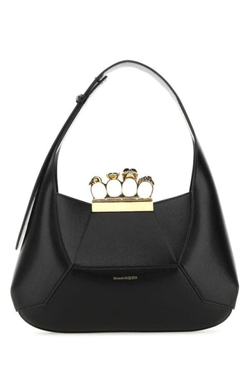 Alexander Mcqueen Woman Black Leather Handbag