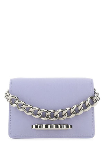 Alexander Mcqueen Woman Lilac Leather Mini The Four Ring Handbag