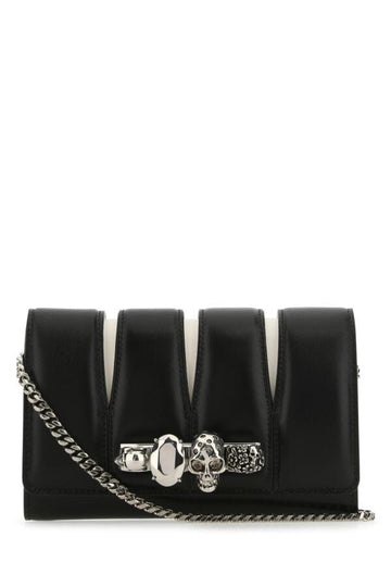 Alexander Mcqueen Woman Two-Tone Nappa Leather The Slash Clutch