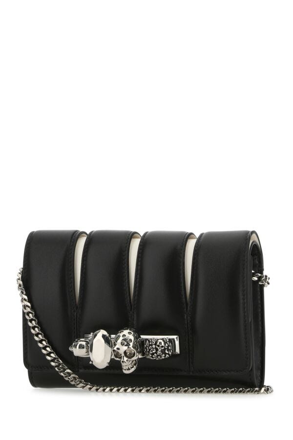 Alexander Mcqueen Woman Two-Tone Nappa Leather The Slash Clutch