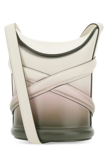 Alexander Mcqueen Woman Multicolor Leather The Curve Bucket Bag