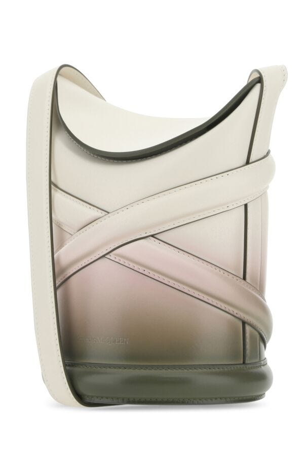 Alexander Mcqueen Woman Multicolor Leather The Curve Bucket Bag