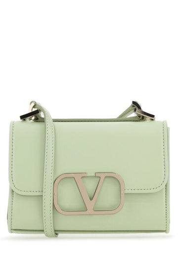 Valentino Garavani Woman Pastel Green Vlogo Crossbody Bag