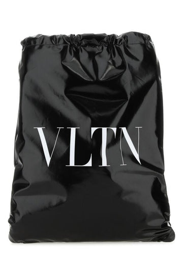 Valentino Garavani Man Black Leather Vltn Sack