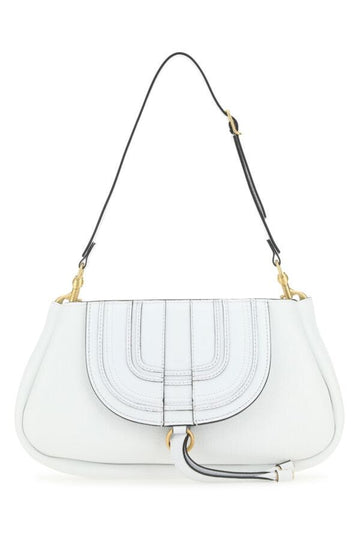 Chloe Woman Chalk Leather Marcie Clutch