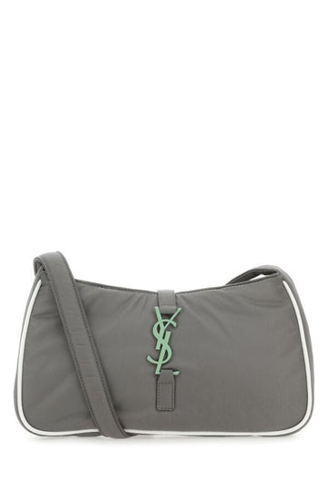 Saint Laurent Man Grey Econylâ® Le 5 À 7 Shoulder Bag