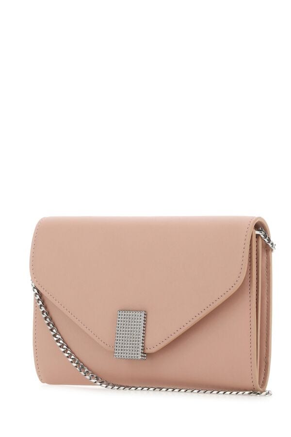 Lanvin Woman Antiqued Pink Leather Concerto Clutch