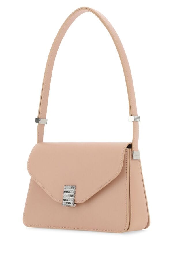 Lanvin Woman Antiqued Pink Leather Concerto Shoulder Bag