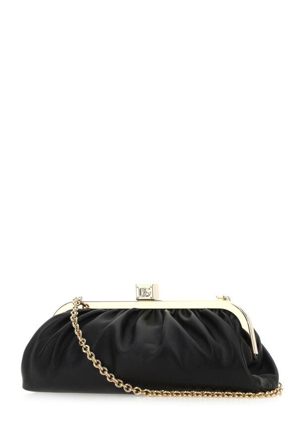 Dolce & Gabbana Woman Black Leather Maria Clutch