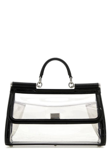 Dolce & Gabbana Woman Two-Tone Pvc And Leather Medium Sicily Handbag