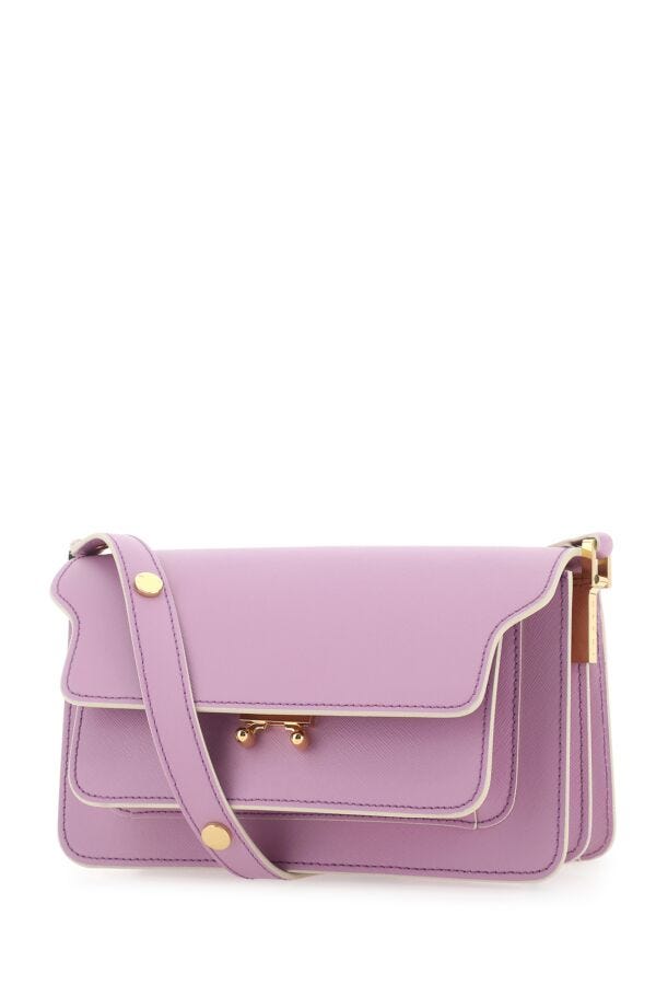 Marni Woman Lilac Leather Mini Trunk Soft Shoulder Bag