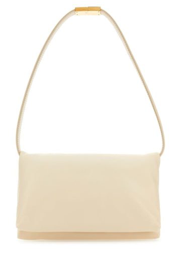 Marni Woman Ivory Leather Prisma Shoulder Bag
