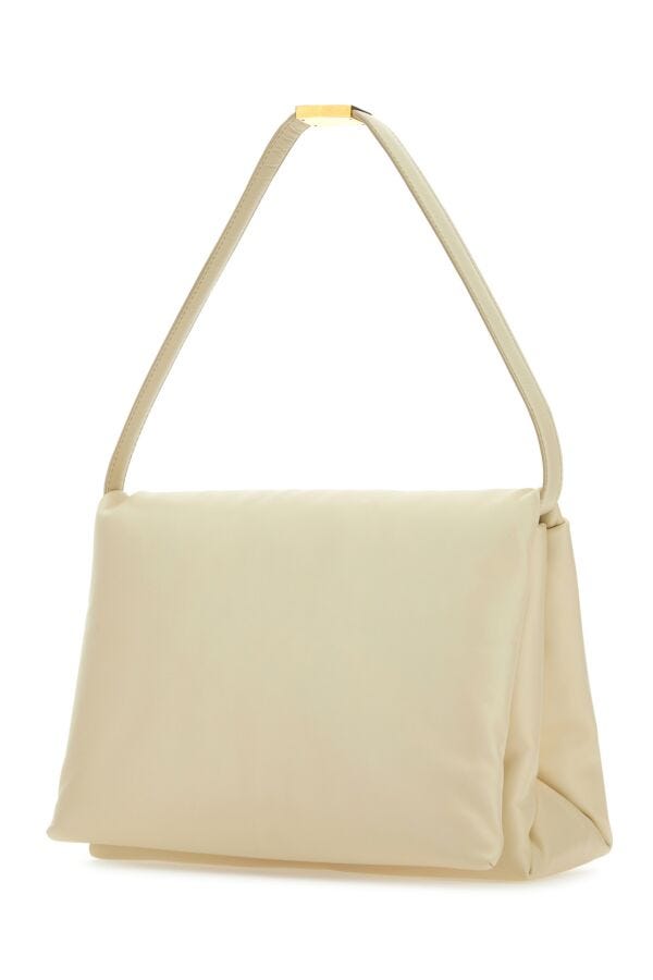 Marni Woman Ivory Leather Shoulder Bag