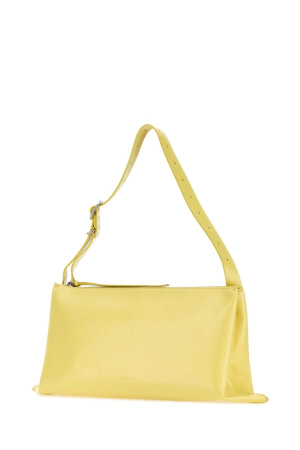 Jil Sander Woman Yellow Leather Shoulder Bag