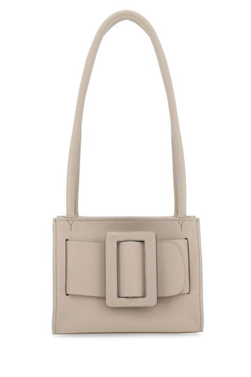 Boyy Woman Dove Grey Leather Bobby 18 Soft Shoulder Bag