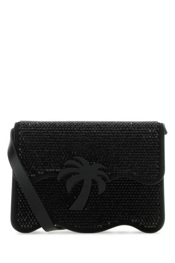 Palm Angels Woman Embellished Suede Palm Beach Crossbody Bag